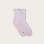 Ditsy Grip Socks in Petal Pink