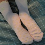 Ditsy Grip Socks in Heather Grey